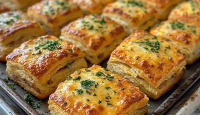 Irresistible Ham and Cheese Puff Pastry Squares
