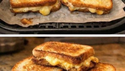 THE BEST AIR FRYER GRILLED CHEESE SANDWICH