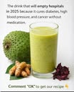 Soursop and turmeric wellness drinks